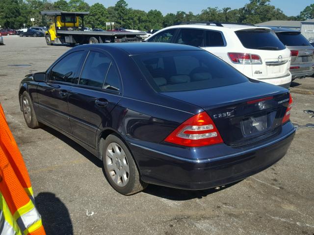 WDBRF40JX4A549936 - 2004 MERCEDES-BENZ C 230K SPO BLUE photo 3