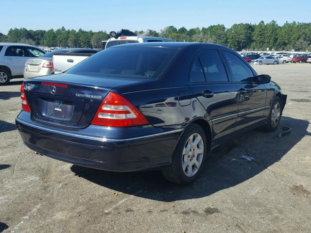 WDBRF40JX4A549936 - 2004 MERCEDES-BENZ C 230K SPO BLUE photo 4