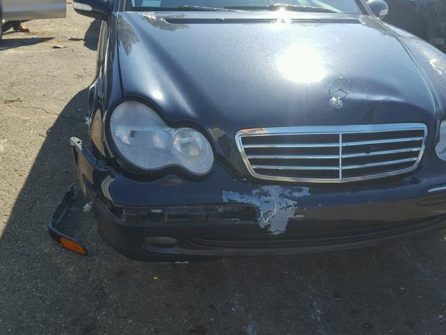 WDBRF40JX4A549936 - 2004 MERCEDES-BENZ C 230K SPO BLUE photo 9