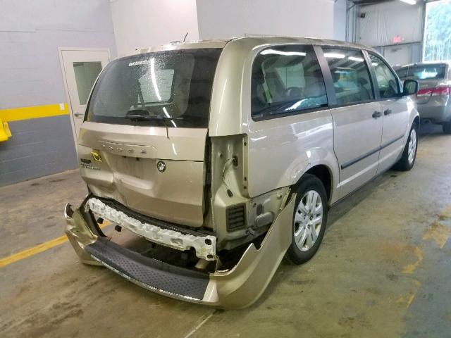 2C4RDGBG0ER465888 - 2014 DODGE GRAND CARA TAN photo 4