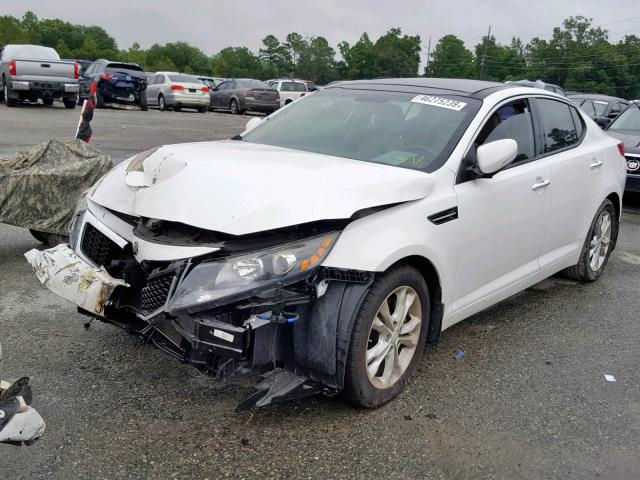 5XXGN4A71DG176854 - 2013 KIA OPTIMA EX WHITE photo 2