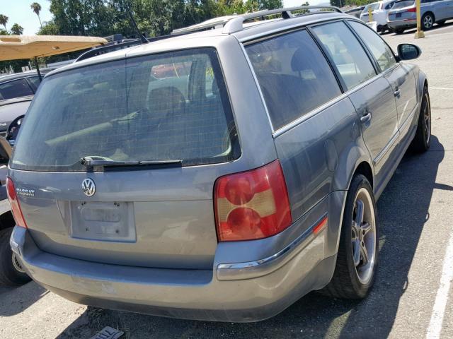 WVWCD63B15E044326 - 2005 VOLKSWAGEN PASSAT GLS GRAY photo 4