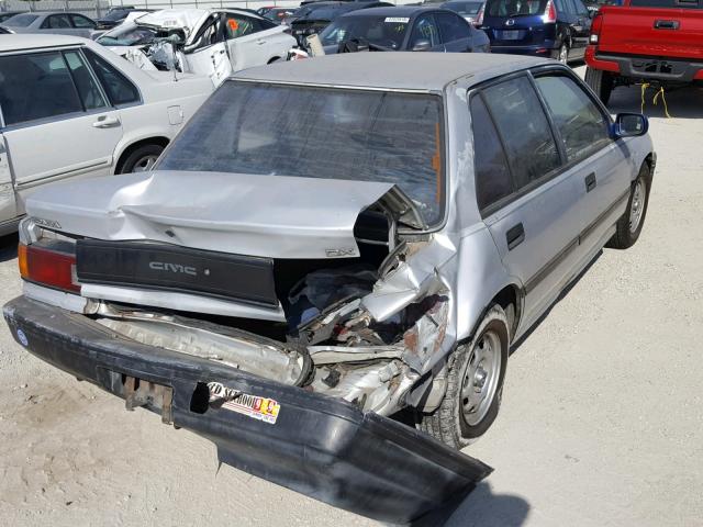 1HGED3644KA056642 - 1989 HONDA CIVIC DX SILVER photo 4