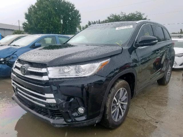 5TDKZRFH2KS311719 - 2019 TOYOTA HIGHLANDER BLACK photo 2