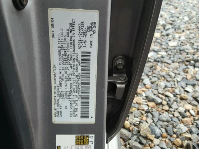 JTLKT334750178404 - 2005 TOYOTA SCION XB Qızıl foto 10