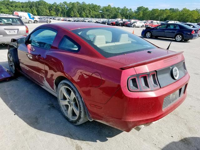 1ZVBP8CF8E5246546 - 2014 FORD MUSTANG GT RED photo 3