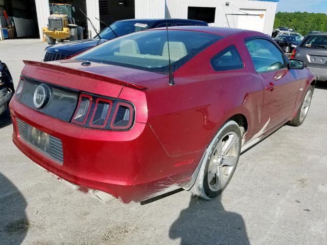 1ZVBP8CF8E5246546 - 2014 FORD MUSTANG GT RED photo 4