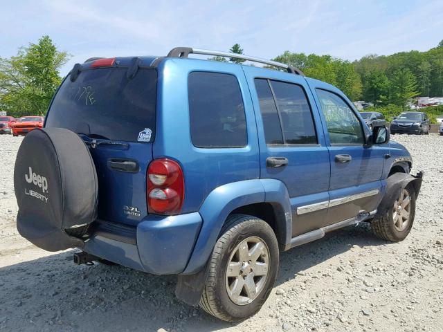 1J4GL58K45W547196 - 2005 JEEP LIBERTY LI BLUE photo 4