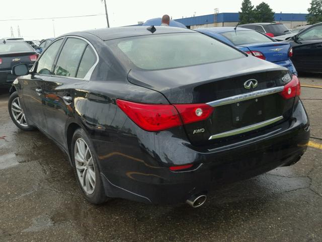 JN1BV7AR6EM693868 - 2014 INFINITI Q50 BASE BLACK photo 3