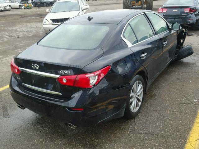 JN1BV7AR6EM693868 - 2014 INFINITI Q50 BASE BLACK photo 4