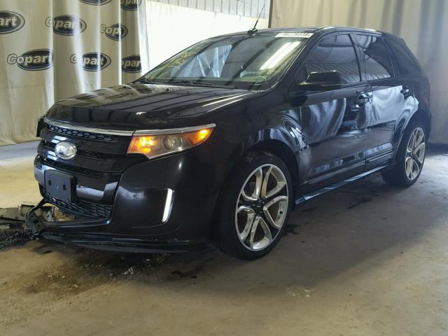 2FMDK3AK0CBA11673 - 2012 FORD EDGE SPORT BLACK photo 2