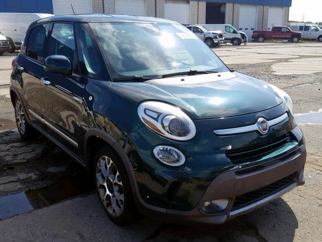 ZFBCFADH1EZ008065 - 2014 FIAT 500L TREKK GREEN photo 1