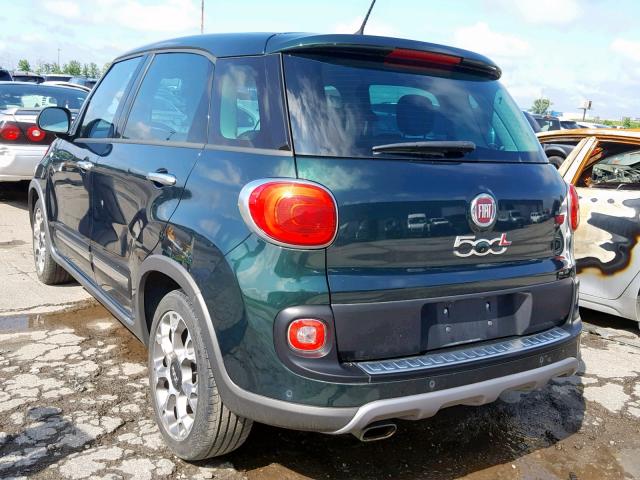 ZFBCFADH1EZ008065 - 2014 FIAT 500L TREKK GREEN photo 3