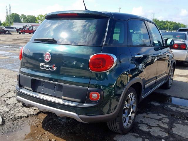 ZFBCFADH1EZ008065 - 2014 FIAT 500L TREKK GREEN photo 4