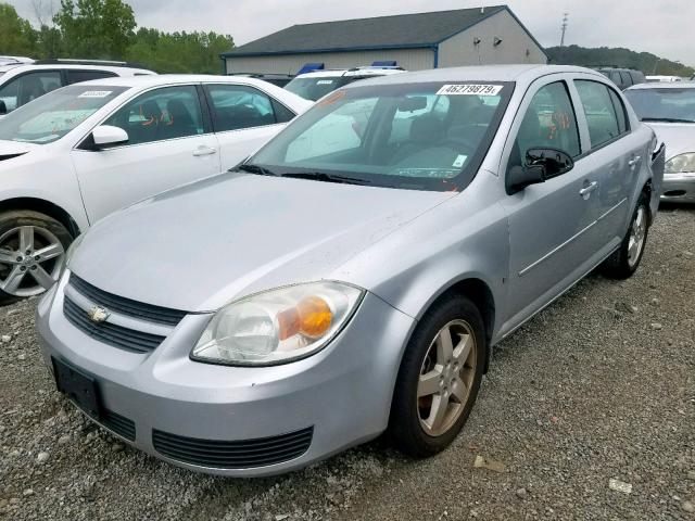 1G1AL55F377115918 - 2007 CHEVROLET COBALT LT SILVER photo 2