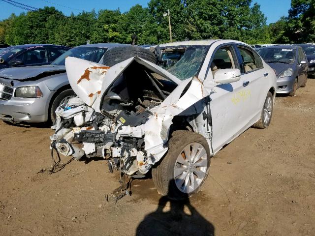 1HGCR3F87DA046301 - 2013 HONDA ACCORD EXL WHITE photo 2