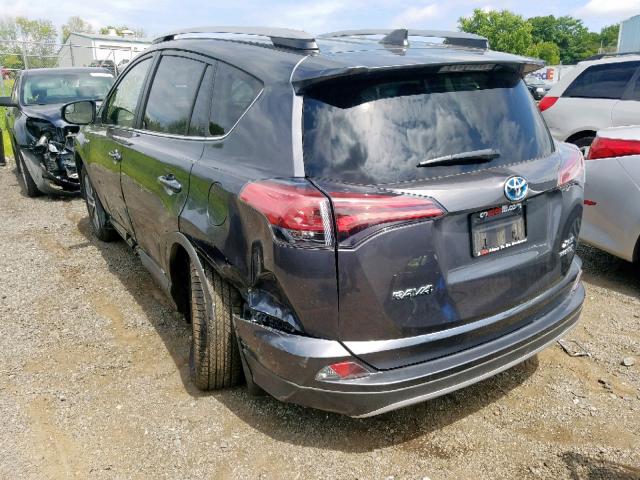 JTMRJREV4JD250428 - 2018 TOYOTA RAV4 HV LE GRAY photo 3