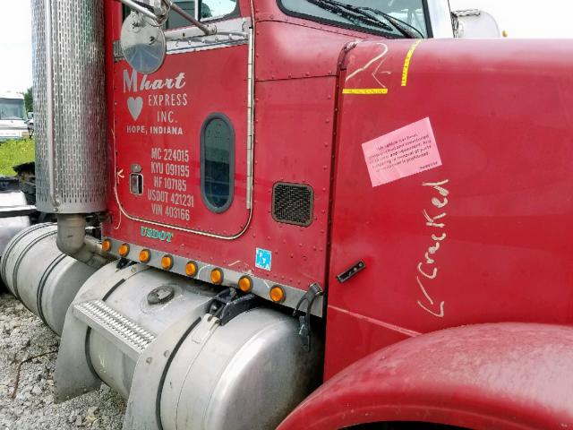 1XPFDE9XXTD403166 - 1996 PETERBILT 378 RED photo 9