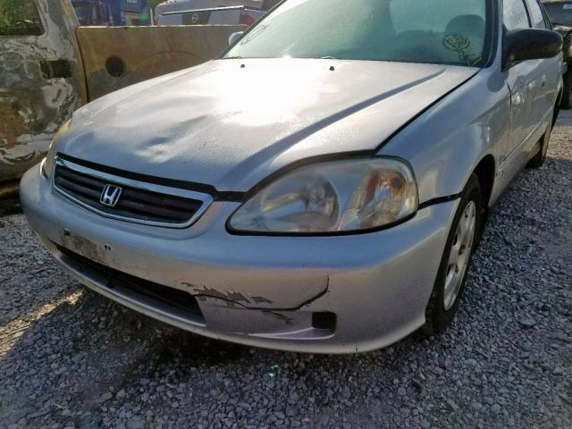 2HGEJ6616YH550351 - 2000 HONDA CIVIC BASE SILVER photo 9