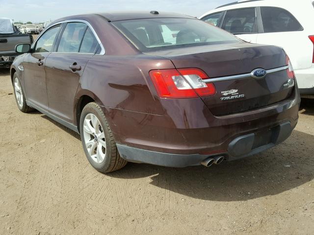 1FAHP2EW9AG144989 - 2010 FORD TAURUS SEL BROWN photo 3