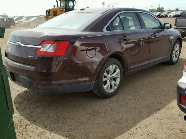 1FAHP2EW9AG144989 - 2010 FORD TAURUS SEL BROWN photo 4