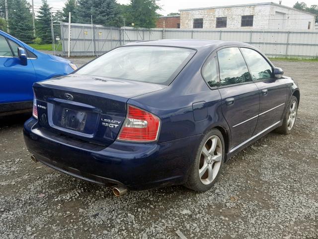 4S3BL676754228669 - 2005 SUBARU LEGACY GT BLUE photo 4