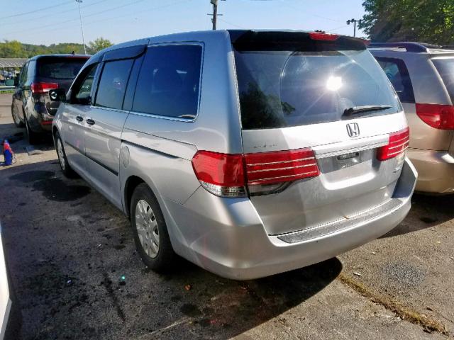 5FNRL3H25AB059070 - 2010 HONDA ODYSSEY LX SILVER photo 3