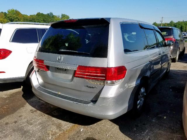 5FNRL3H25AB059070 - 2010 HONDA ODYSSEY LX SILVER photo 4