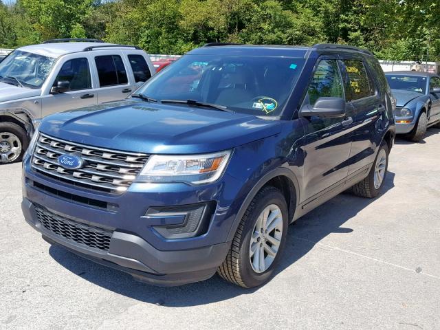 1FM5K8B83GGA96592 - 2016 FORD EXPLORER BLUE photo 2