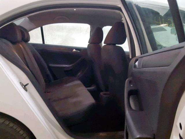 3VW1K7AJ8DM389713 - 2013 VOLKSWAGEN JETTA BASE Սպիտակ լուսանկար 6