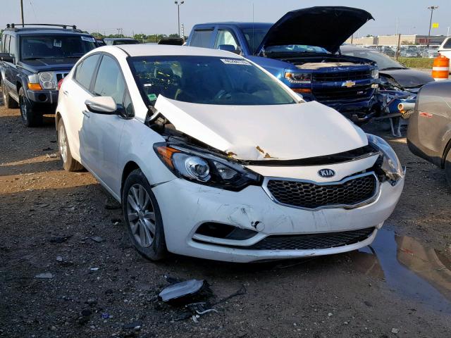 KNAFX4A82E5124151 - 2014 KIA FORTE EX WHITE photo 1