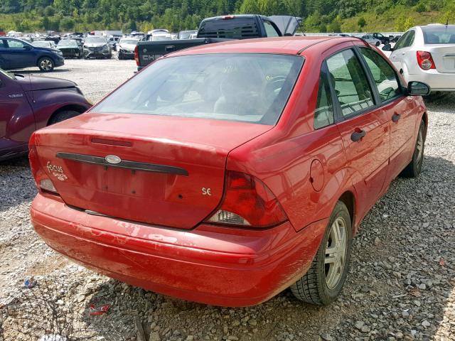 1FAFP34384W180798 - 2004 FORD FOCUS SE C RED photo 4