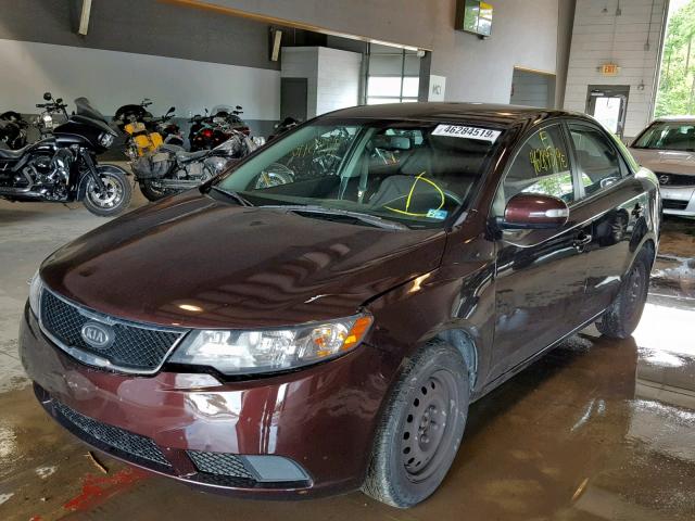 KNAFU4A23A5826736 - 2010 KIA FORTE EX MAROON photo 2