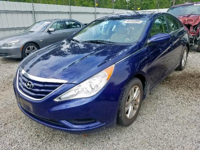 5NPEB4AC0BH024918 - 2011 HYUNDAI SONATA GLS BLUE photo 2