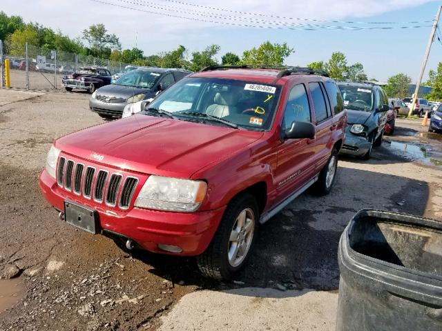 1J8GW68J03C503777 - 2003 JEEP GRAND CHER RED photo 2