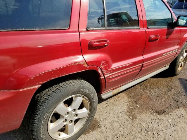 1J8GW68J03C503777 - 2003 JEEP GRAND CHER RED photo 9