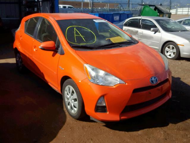 JTDKDTB32D1041820 - 2013 TOYOTA PRIUS C ORANGE photo 1