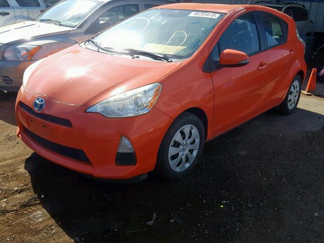 JTDKDTB32D1041820 - 2013 TOYOTA PRIUS C ORANGE photo 2