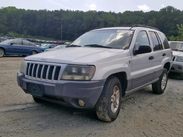 1J4GW48S24C394318 - 2004 JEEP GRAND CHER SILVER photo 2