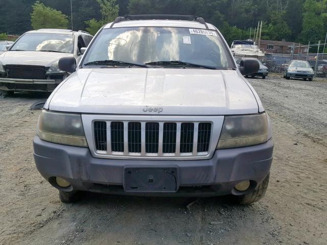 1J4GW48S24C394318 - 2004 JEEP GRAND CHER SILVER photo 9