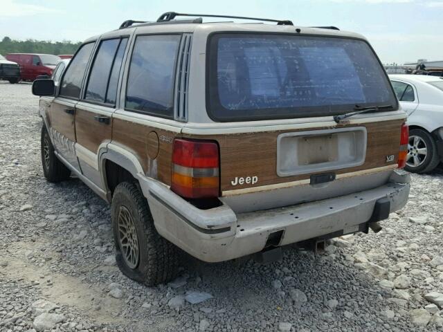 1J4GZ88Y9PC513442 - 1993 JEEP GRAND CHER BROWN photo 3