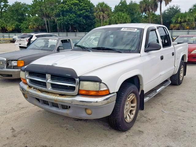 1D7HL48X93S239189 - 2003 DODGE DAKOTA QUA WHITE photo 2