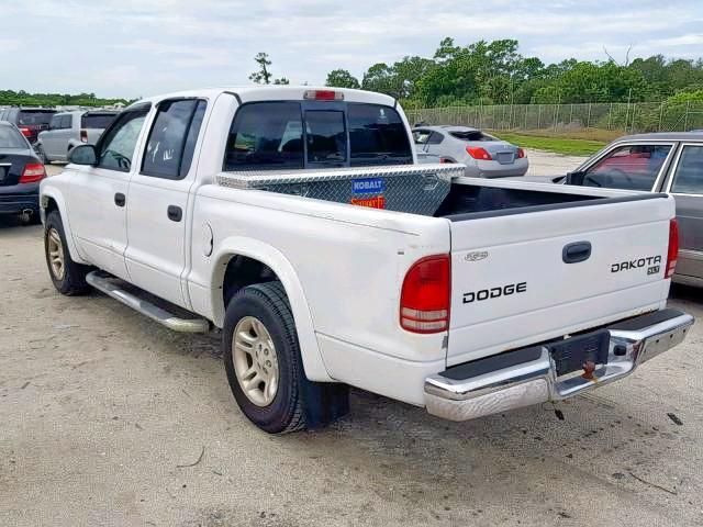 1D7HL48X93S239189 - 2003 DODGE DAKOTA QUA WHITE photo 3