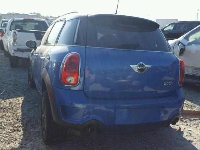 WMWZC3C55CWL86100 - 2012 MINI COOPER S C BLUE photo 3