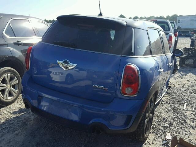 WMWZC3C55CWL86100 - 2012 MINI COOPER S C BLUE photo 4