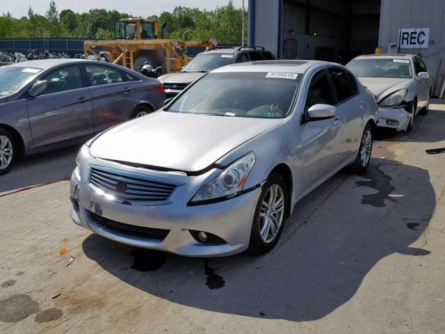 JN1CV6AR5DM759355 - 2013 INFINITI G37 SILVER photo 2