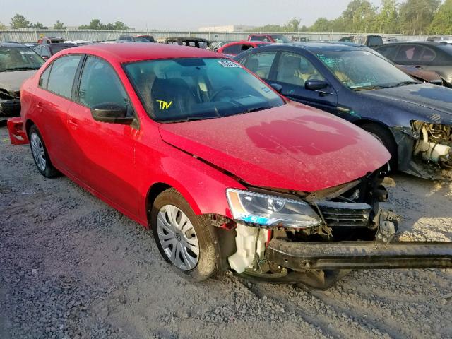 3VW2K7AJ6CM346555 - 2012 VOLKSWAGEN JETTA BASE RED photo 1