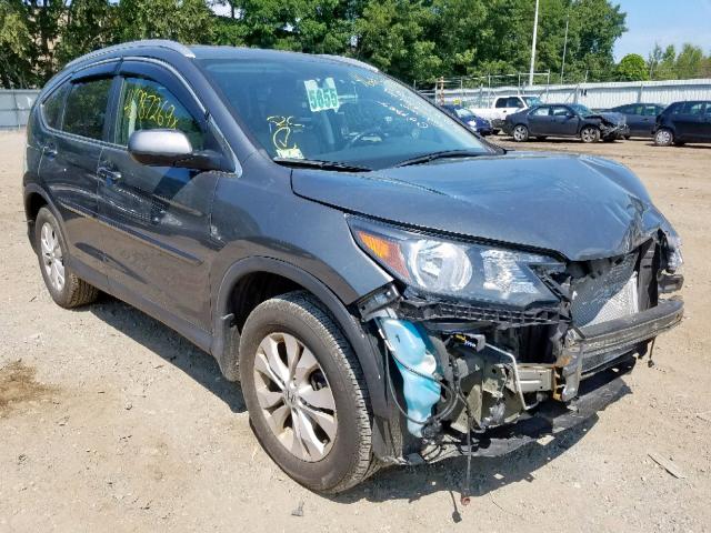 2HKRM4H74EH608604 - 2014 HONDA CR-V EXL GRAY photo 1