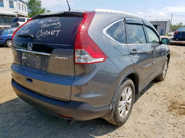 2HKRM4H74EH608604 - 2014 HONDA CR-V EXL GRAY photo 4