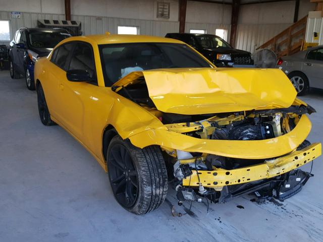 2C3CDXHGXHH653068 - 2017 DODGE CHARGER SX YELLOW photo 1